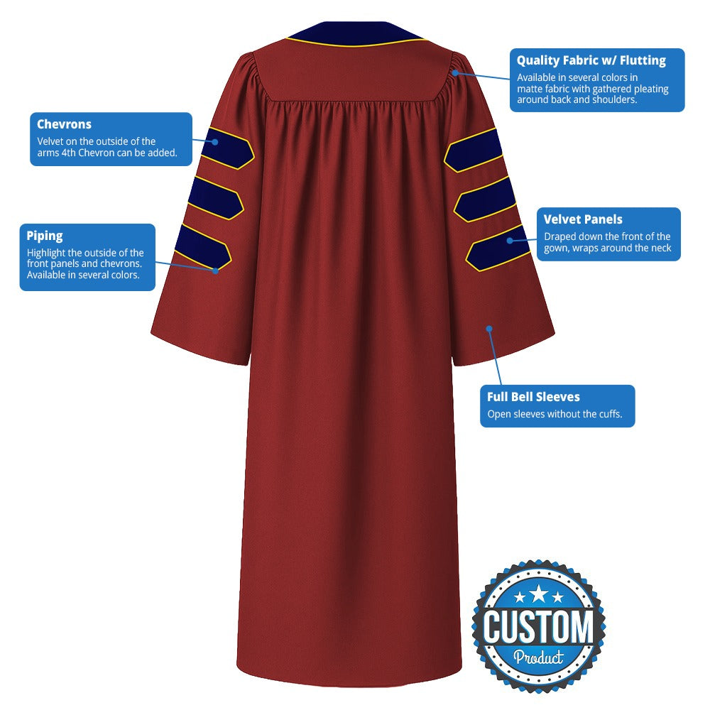 Custom Classic Doctoral Gown and Hood Package