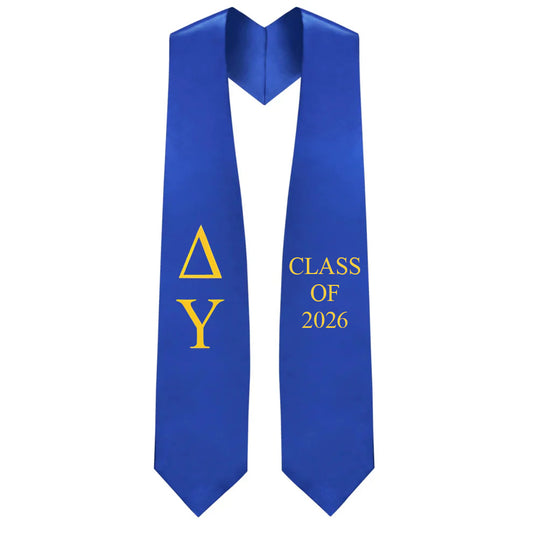 Delta Upsilon Greek Lettered Stole w/ Year