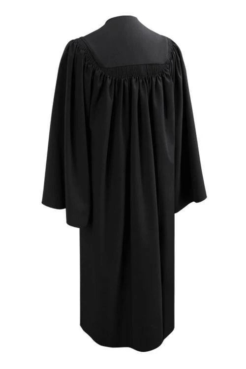 Deluxe Black High School Graduation Cap & Gown - Fluted Cap & Gown