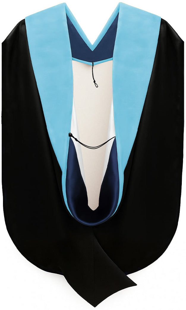 Doctor of Education Hood - Navy Blue & White