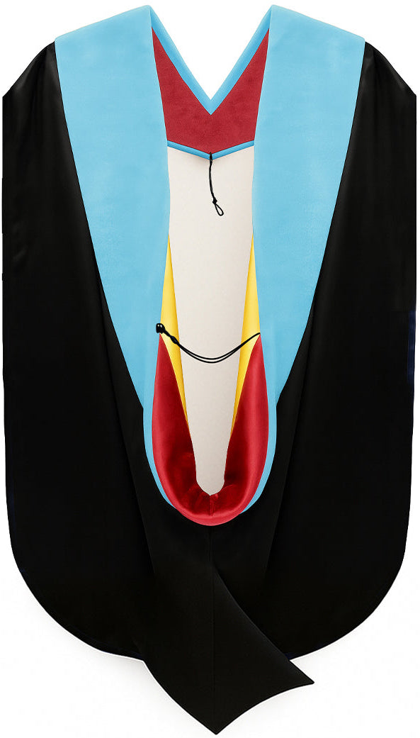 Doctor of Education Hood - Red & Golden Yellow