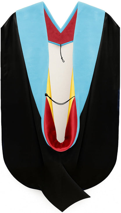 Doctor of Education Hood - Red & Golden Yellow
