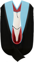 Doctor of Education Hood - Red & White