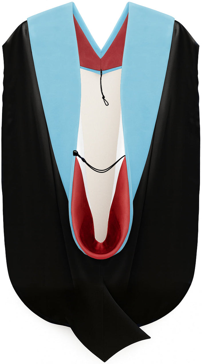 Doctor of Education Hood - Red & White