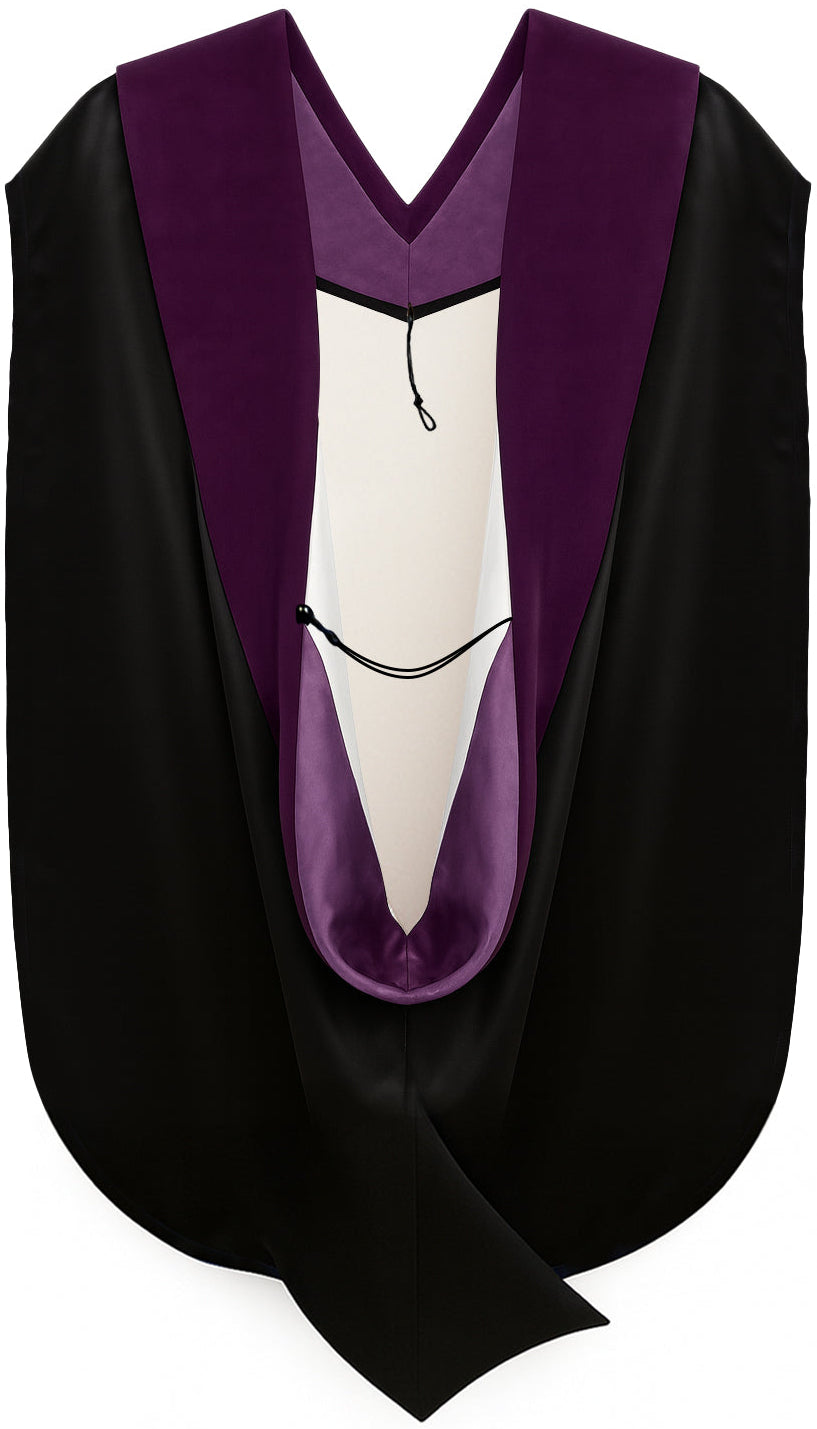 Doctor of Law Hood - Purple & White