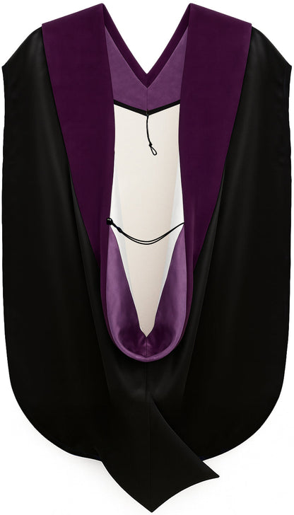 Doctor of Law Hood - Purple & White