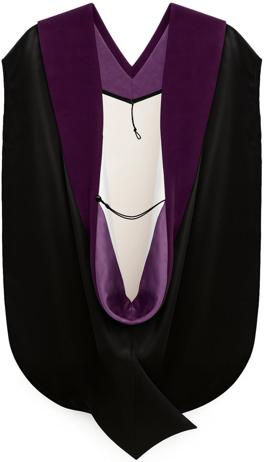 Doctor of Law Hood - Purple & White