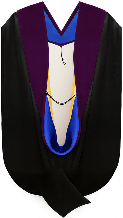 Doctor of Law Hood - Royal Blue & Gold