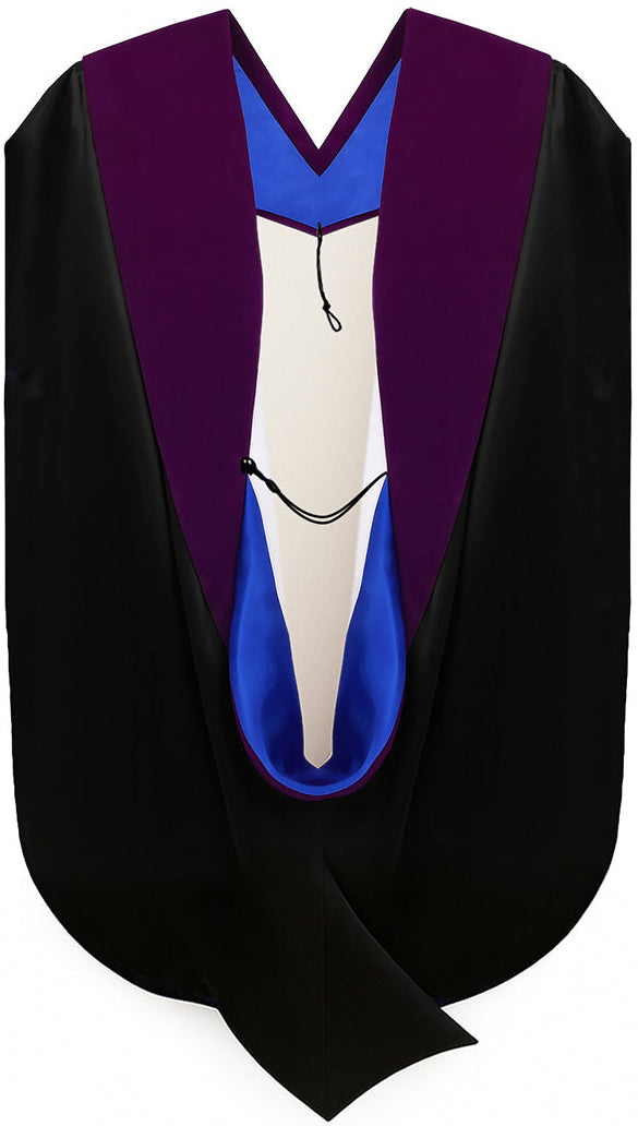 Doctor of Law Hood - Royal Blue & White