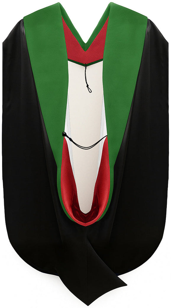 Doctor of Medicine Hood - Red & White