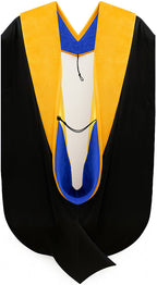 Doctor of Science Hood - Royal Blue & Gold