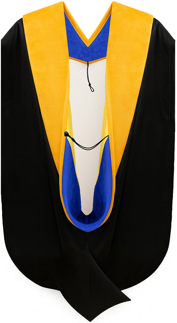 Doctor of Science Hood - Royal Blue & Gold