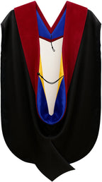 Doctor of Theology Hood - Royal Blue & Golden Yellow