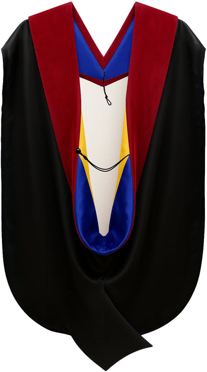 Doctor of Theology Hood - Royal Blue & Golden Yellow