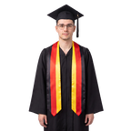 **German graduation stole featuring the German flag, patriotic graduation sash for high school and college commencement ceremonies**