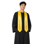 Gold student-athlete graduation stole for college and high school graduates