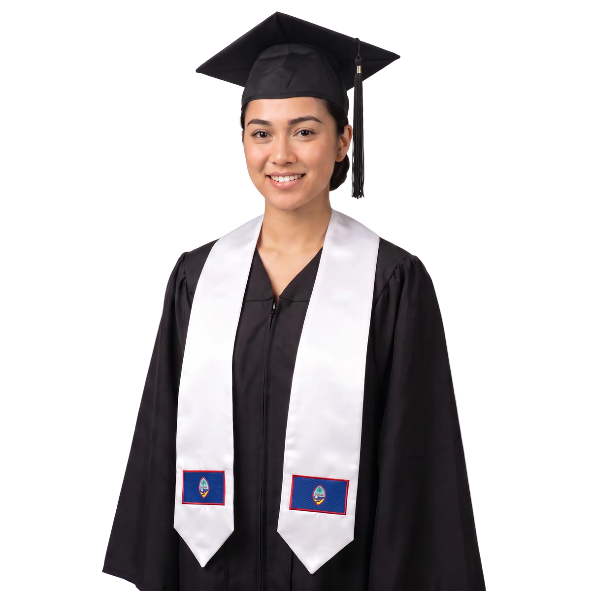 **Guam international graduation stole featuring the Guam flag, graduation sash for high school and college commencement ceremonies**