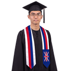**Hawaii international graduation stole featuring the Hawaiian flag, graduation sash for high school and college commencement ceremonies**