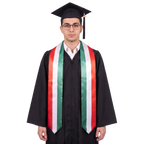 **Italy graduation stole featuring the Italian flag, patriotic graduation sash for high school and college commencement ceremonies**