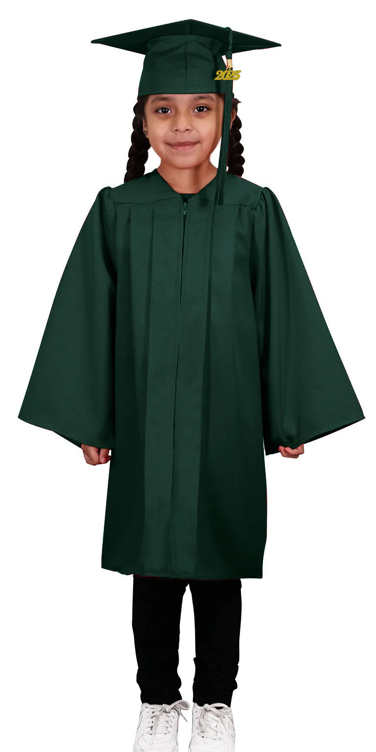 Child Matte Hunter Graduation Cap & Gown - Preschool & Kindergarten ...