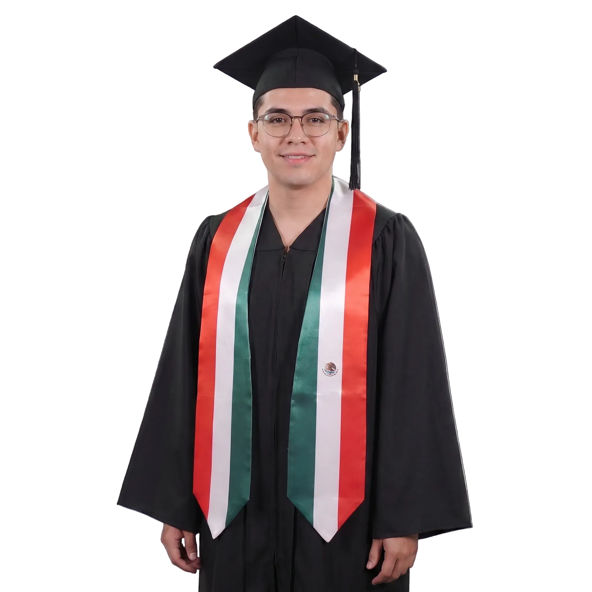 **Mexico graduation stole featuring the Mexican flag, worn as a sash for commencement**