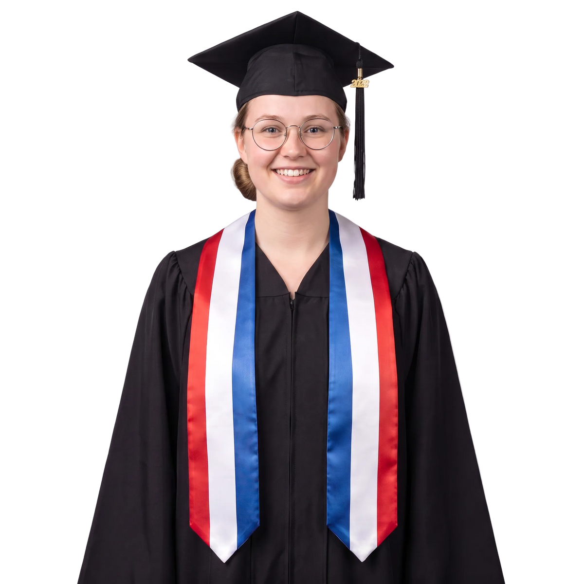 **Netherlands graduation stole featuring the Dutch flag, worn as a sash for commencement**