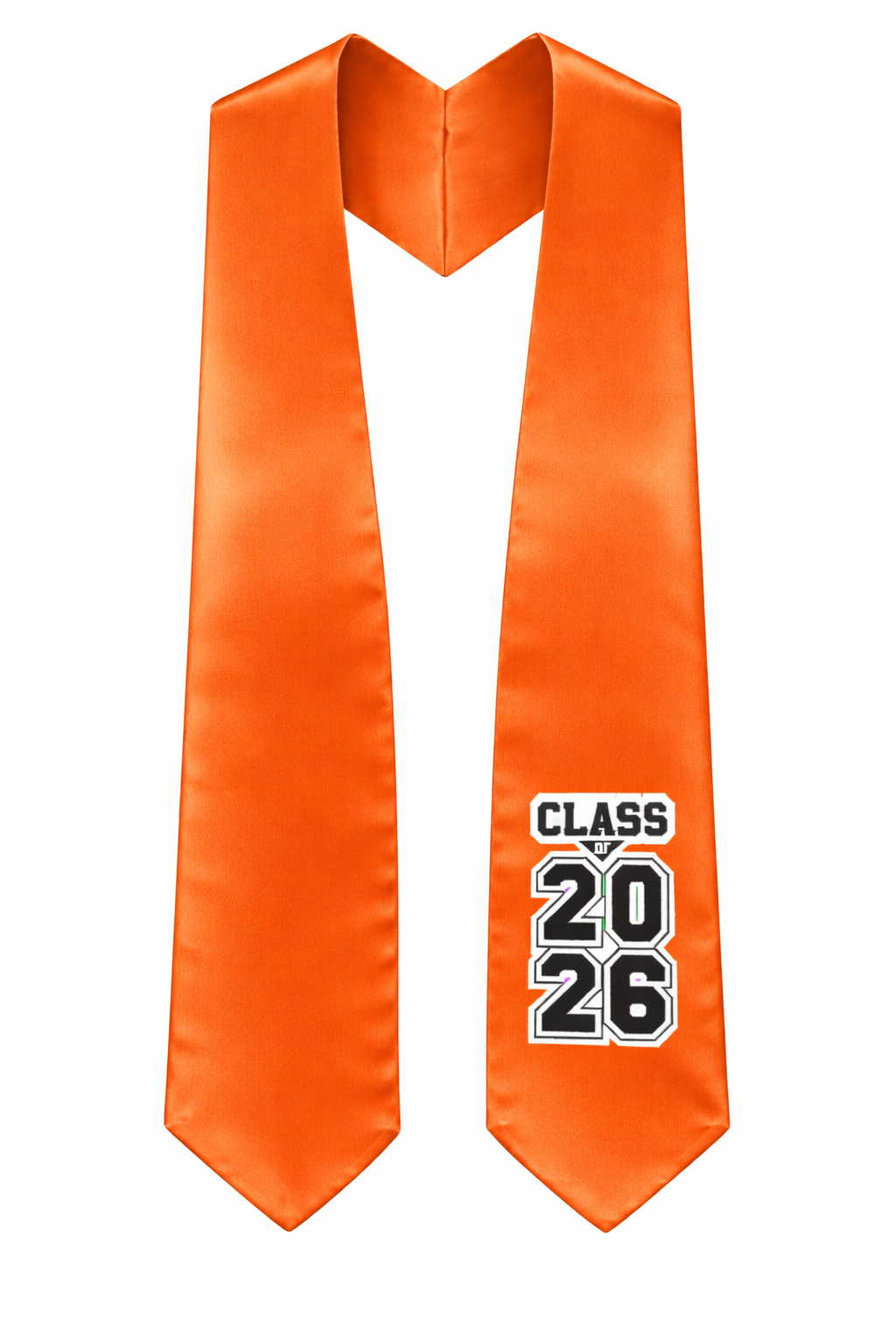Orange "Class of 2025/2026" Graduation Stole