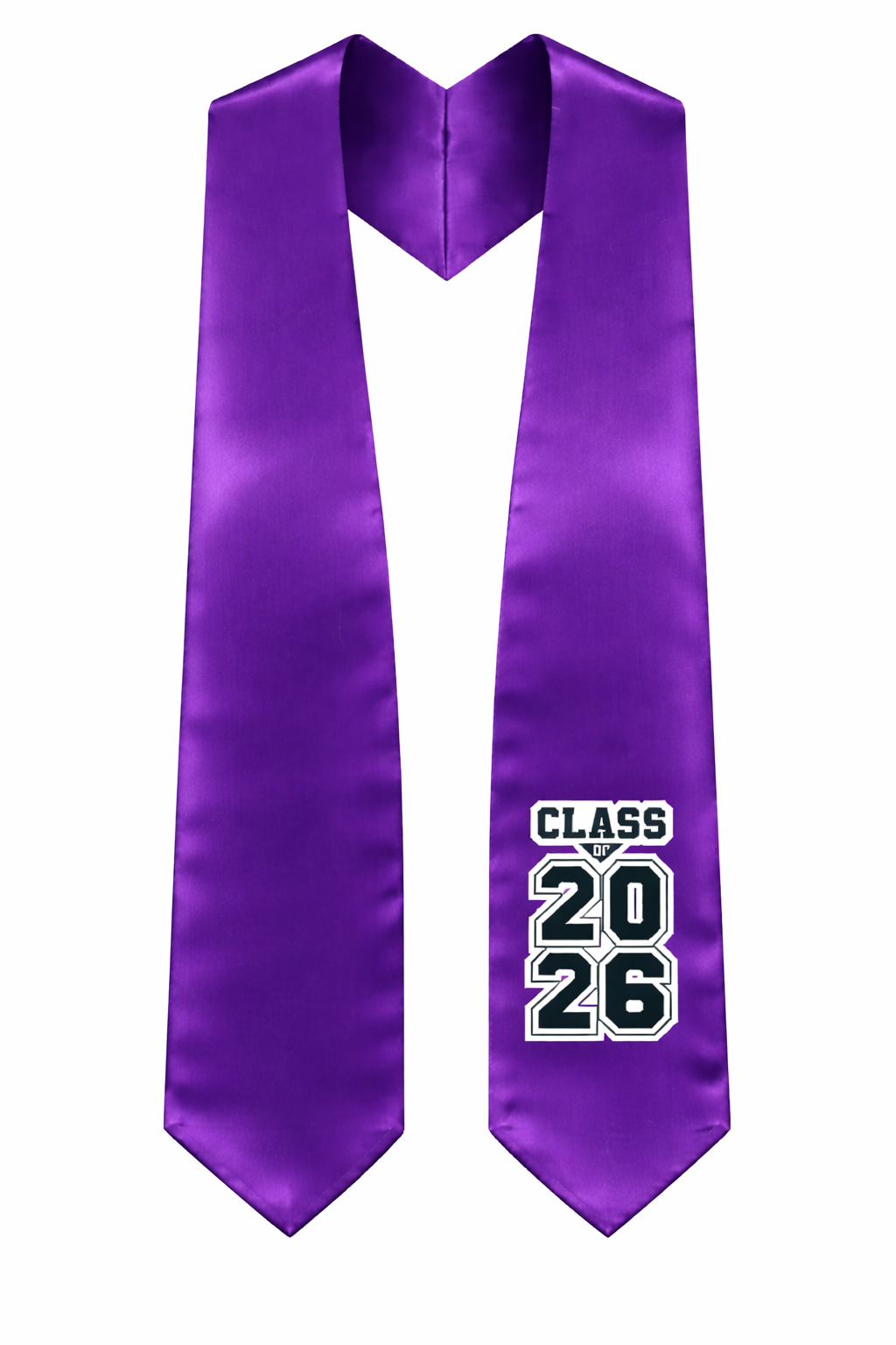 Purple "Class of 2025/2026" Graduation Stole