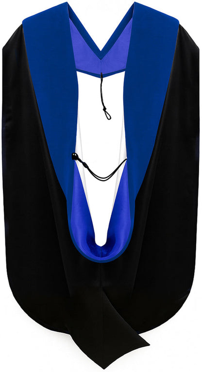 Phd Hood Royal Blue Velvet - Royal Blue & White