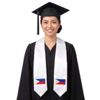 **Philippines international graduation stole featuring the Philippine flag, worn as a sash for commencement**