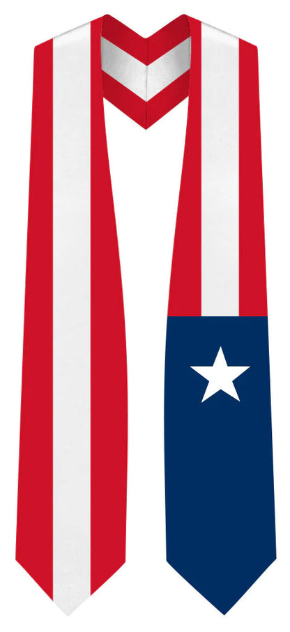 Puerto Rico Graduation Stole - Afghanistan Flag Sash