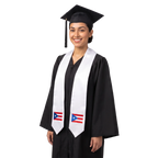 **Puerto Rico international graduation stole featuring the Puerto Rican flag, worn as a sash for commencement**