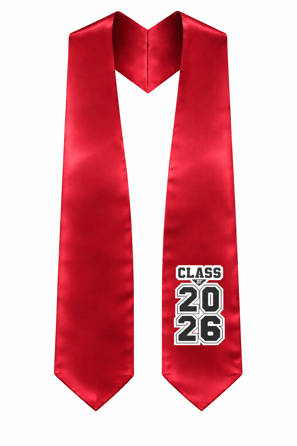 Red "Class of 2025/2026" Graduation Stole
