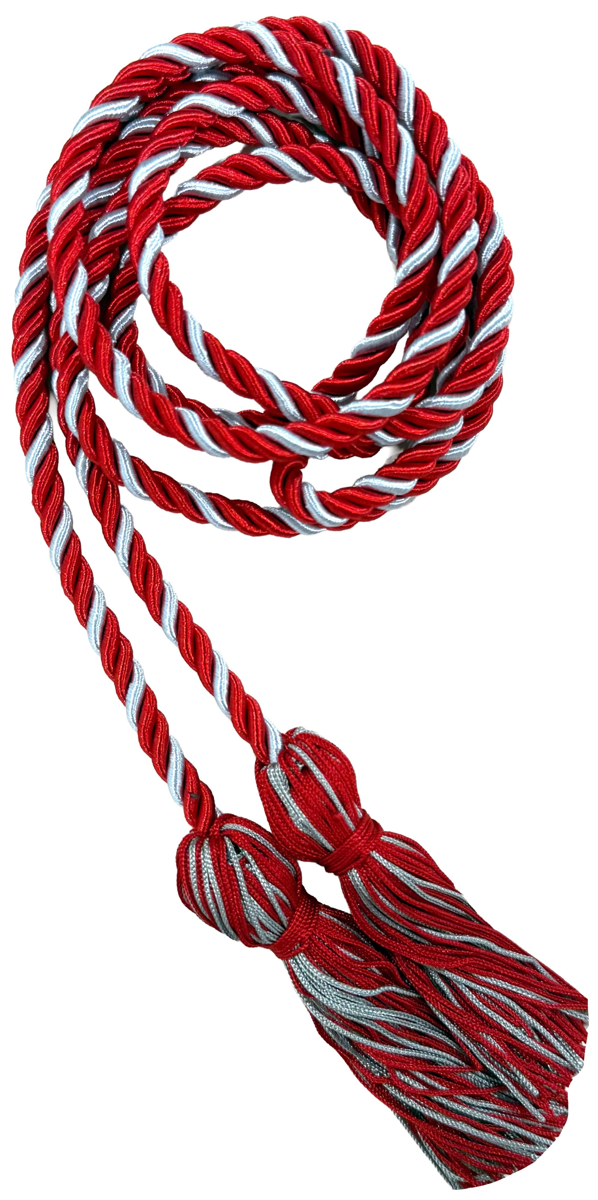 Red & Silver Two Color Graduation Honor Cord