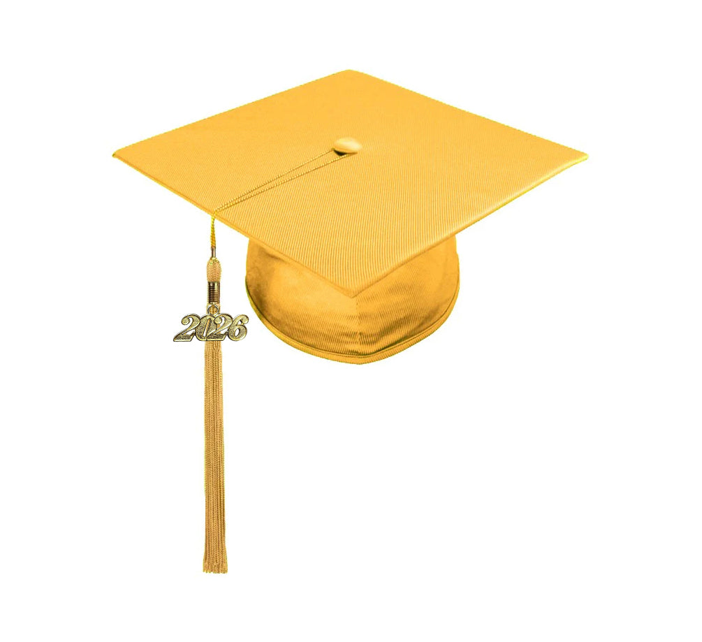 Shiny Antique Gold High School Graduation Cap & Gown