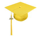 Shiny Gold High School Graduation Cap and Gown