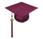 Shiny Maroon High School Graduation Cap and Gown