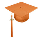 Shiny Orange High School Graduation Cap and Gown