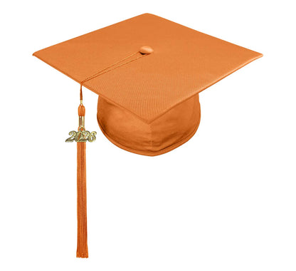 Shiny Orange High School Graduation Cap and Gown