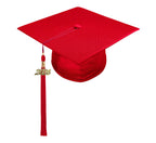 Child Shiny Red Cap & Tassel - Preschool & Kindergarten Graduation