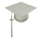 Shiny Silver High School Cap and Gown