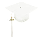 Shiny White High School Cap and Gown