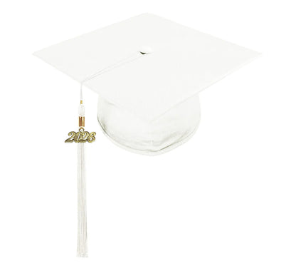 Child Shiny White Graduation Cap & Gown - Preschool & Kindergarten