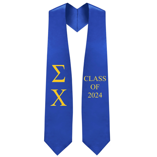 Sigma Chi Lettered Stole w/ Year