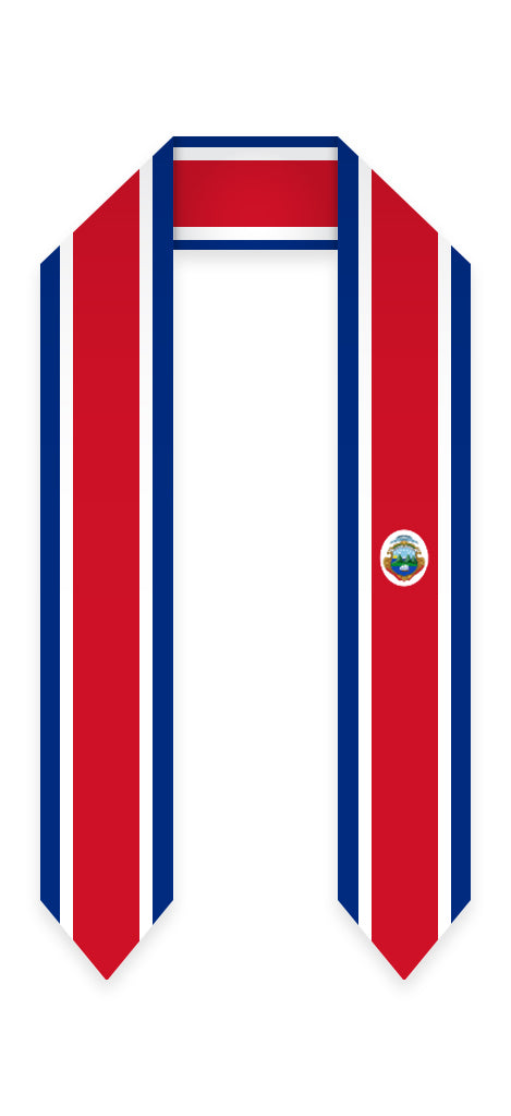 Costa Rica Graduation Stole -  Costa Rica Flag Sash