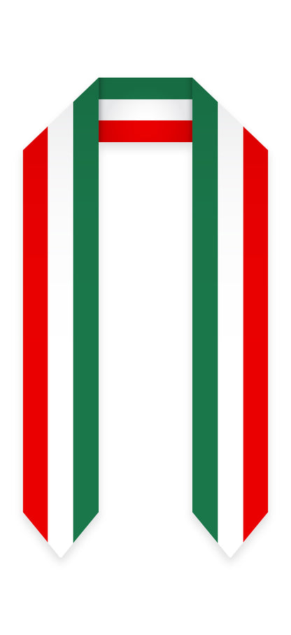 Italy Graduation Stole - Italian Flag Sash