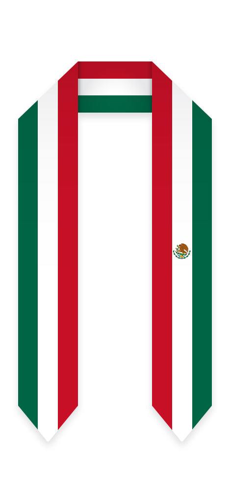 Mexico Graduation Stole -  Mexico Flag Sash