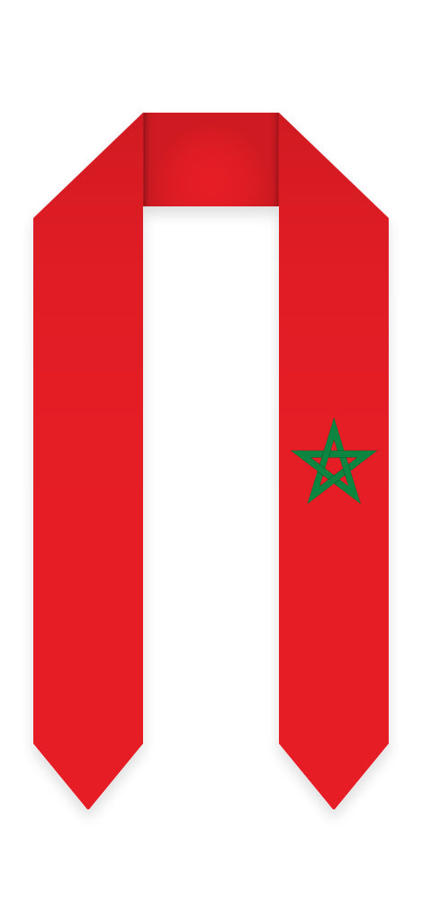 Morocco Graduation Stole -  Morocco Flag Sash