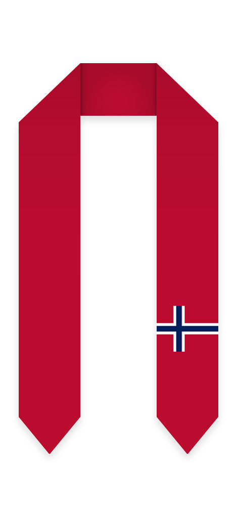 Norway Graduation Stole -  Norway Flag Sash