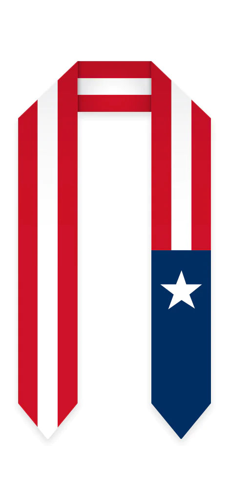 Puerto Rico Graduation Stole - Afghanistan Flag Sash